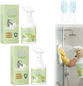 Hard Water Stain Remover Shower Glass Cleaner Soap Scum Remover Reduces Buildup Calcium Limescale and soap scum Shower Cleaner for Shower Glass Toilet Tub Sink (2pcs)