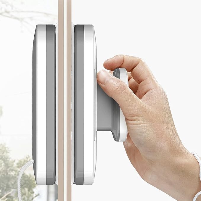 Magnetic Window Cleaner Double Sided Heavy Duty Glass Wiper Scraper with Silicone Squeegee for High Rise Building Cleaning Plastic 25.8oz
