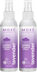 MOXE Lavender Oil Shower Mist Spa Steam Spray Certified Natural 100% Essential Oils Made in USA Aromatherapy Tension Relief (4 FL Oz Pack of 2)