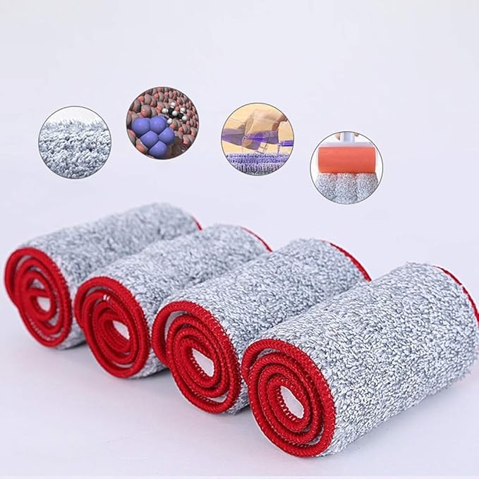 Professional Microfiber Mop | Stainless Steel Handle | Household Mopping Wooden Floor Mop