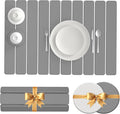 Large Stone Drying Mat for Kitchen Counter with 2 Coasters Stone Dish Drying Mat 24x16 Stone Mat Quick Absorbent Diatomaceous EarthFoldable and Multi-Purpose for Dishes BathroomPlants