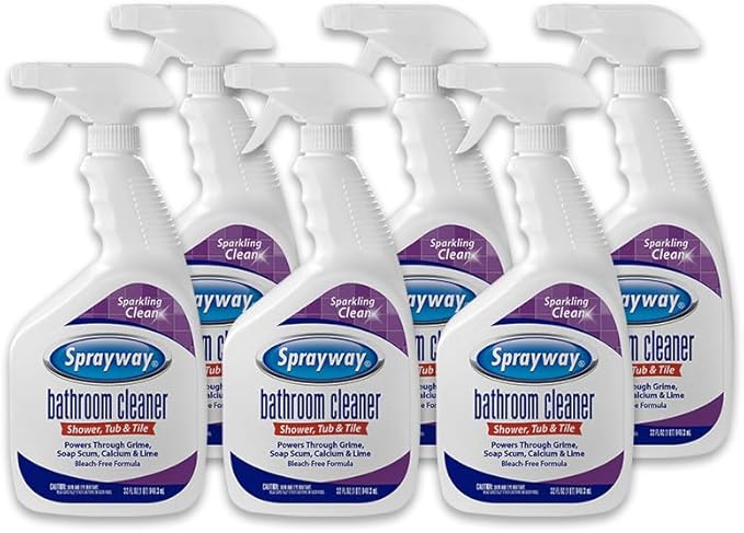 Sprayway Bathroom Cleaner | Tub &amp Tile 32oz | Removes Soap Scum Hard Water Stains and Mildew | Powerful Foaming Action for Bathroom Surfaces