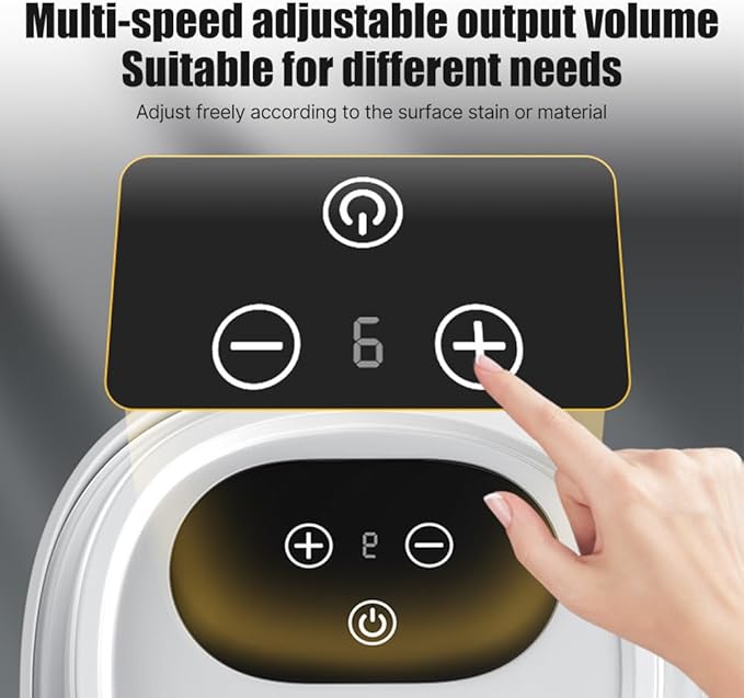 Pressurized Handheld Multi-Surface Steam Cleaner with 3 Brushes and Extended Rod for Home Portable DeepSteamer with 6 Gear Adjustable Digital Touch Screen 1500ml Water Tank for Kitchen