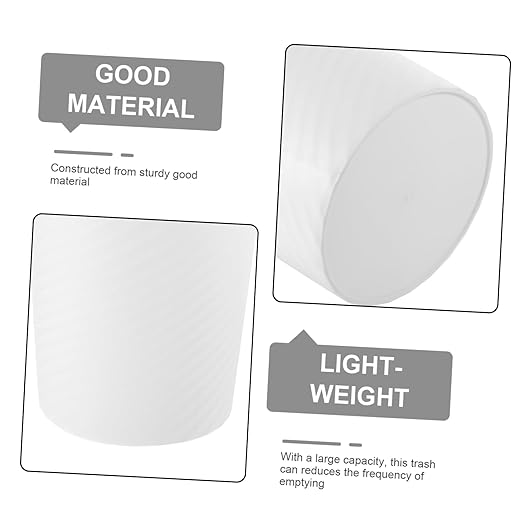 PRETYZOOM Trash Can with Lid Bathroom Wastebasket for Home and Office Sturdy Garbage Container Easy to Clean for Bathroom Kitchen and Bedroom Use