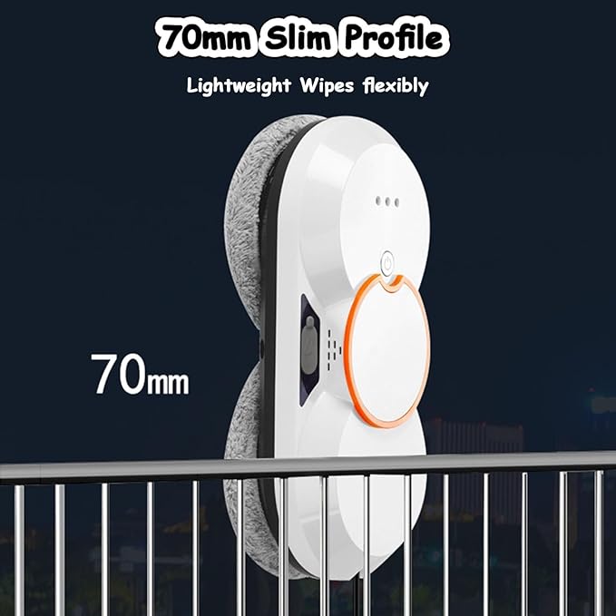 Automatic Window Cleaning Robot with Dual Water Spray Smart Window Cleaner for Highrise Interior/Exterior Effortless Glass Cleaning Solution