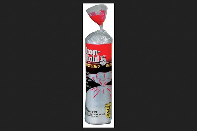 Iron Hold 33 gal. Kitchen Trash Bags Twist Tie 15 pk