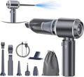 Car Vacuum Portable Cordless 20000PA High power Mini Vacuum Cleaner 4-in-1 Compressed Air Duster &amp Air Blower &amp Pump Hand Held Vacuum with Brushless Motor for Car Home OfficeCamping (Silver