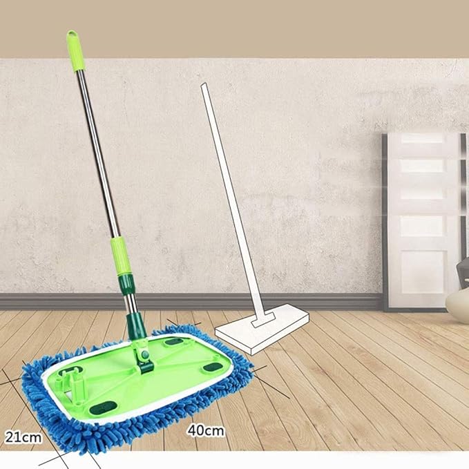 Stainless Steel Rod Flat Mop Lazy Fast Hand-Free Mop for Household Wood Floor Tiles Mopp