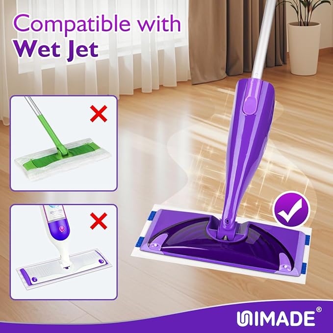 100 Count Mop Pad Refill Compatible with Swiffer WetJet Disposable Multi-Layers Mopping Pads for All Hard Surface Especially Hardwood Floor Super Absorbent Spray Mopping Pad Refills