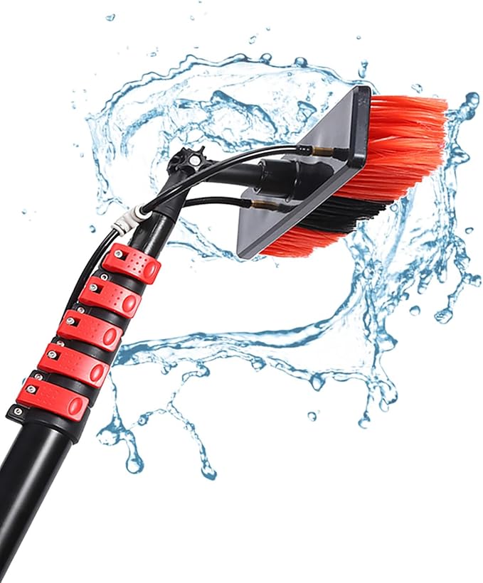 Water Fed Pole Kit &amp Outdoor Window Cleaner Window Glass Telescopic Photovoltaic Solar Panel Cleaning System Washing Equipment Tool24FT/7.2m