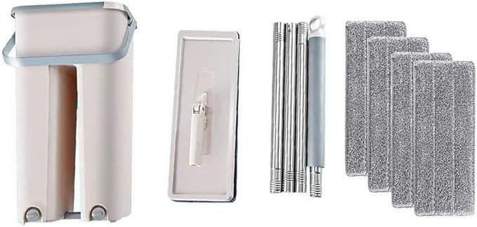 Mop Bucket Cleaning Kit. Easy to Use to Dry Not Dirty Hands Large Area  Stainless Steel Handle 360 ° Flexible Swivel HEA