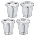 4pcs Mini Metal Desk Trash Can Small Wastebasket for Desktop Desk Trash Bin Can Mini Table Storage Jar