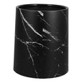 Cabilock Marble Pattern Trash Can Lidless 10L Round Waste Basket for Living Room Kitchen Bathroom Plastic Waste Bin for Home Office