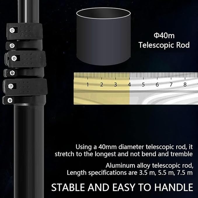 Double Head Window Cleaning Pole Water Fed Pole Kit Window Cleaning Poles Telescopic Brush Extendable Cleaner for Trucks Windows Washing Brush Head