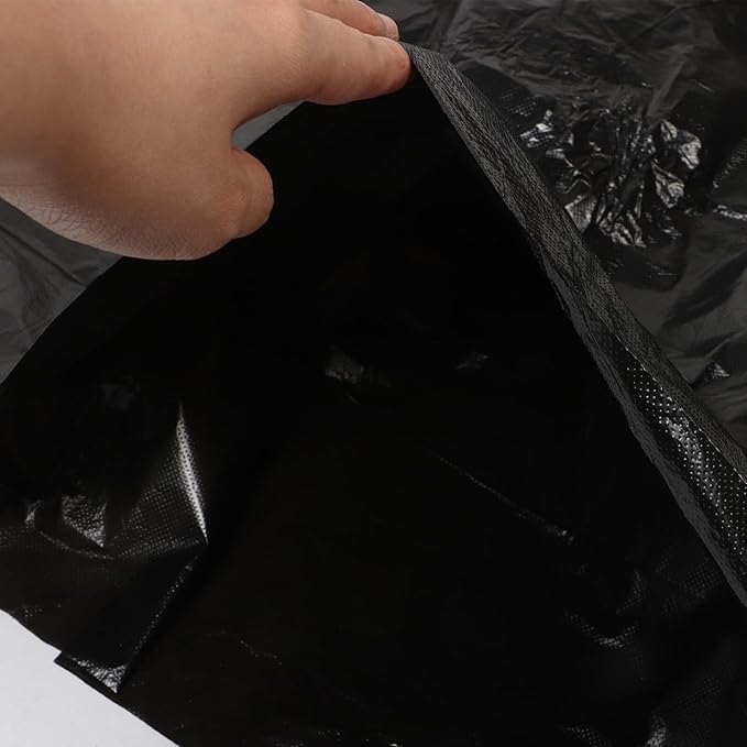 CHILDWEET 25pcs Black Garbage Bags 80x100cm Thick 2.5mil Plastic Trash Bags for Kitchen Bathroom Office Trash Can Liners