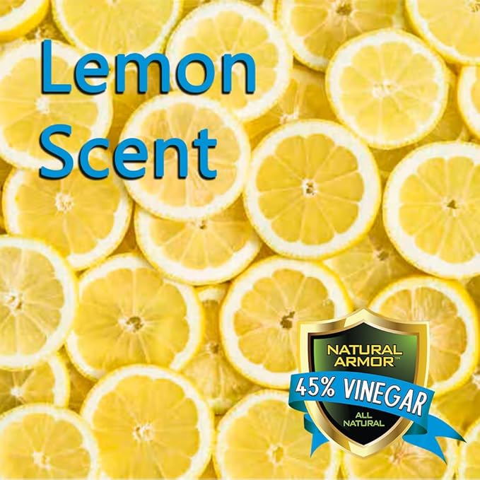 Natural Armor 45% Lemon Scented All-Purpose Cleaning Vinegar Industrial Strength Concentrate - Extra Strength Cleaner for Home Laundry Cleaning - 9X Stronger than Regular Vinegar (2.5 Gallons)