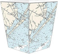 Marye-Kelley WB2895 - Galveston Texas Nautical Chart Wastepaper Basket