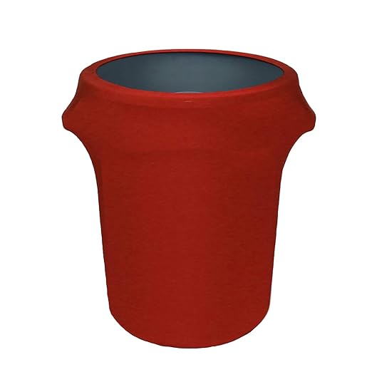YOUR CHAIR COVERS - 32 Gallon Stretch Spandex Fitted Trash Can/Waste Container Cover - Red (Cover ONLY Trash CAN NOT Included)