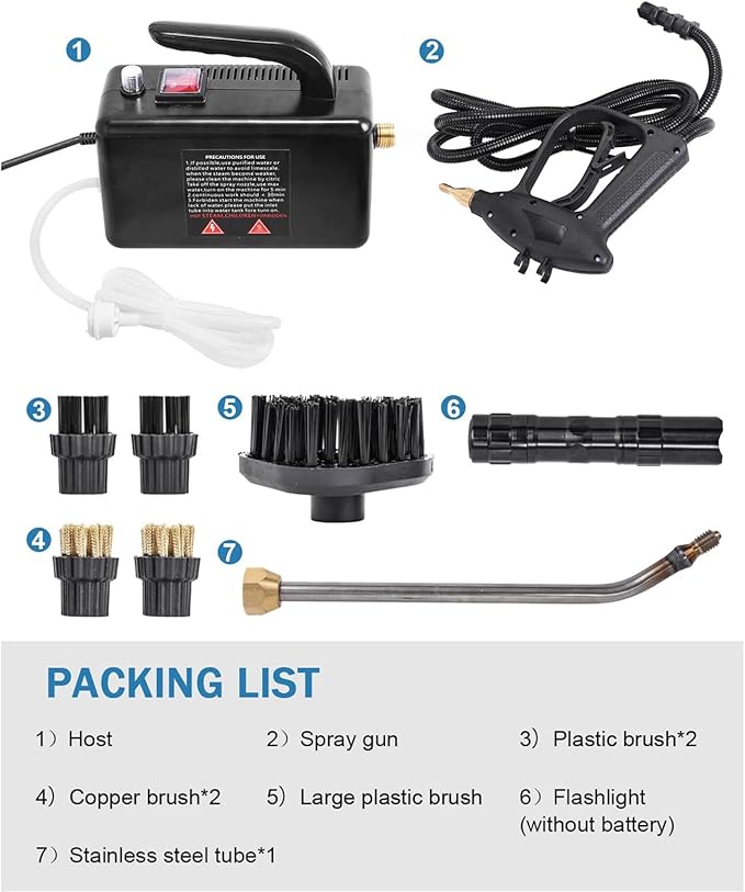 Handheld High Pressure Steam Cleaner Portable Steam Cleaning Machine Household Steam Cleaner for Kitchen Bathroom Furniture Car