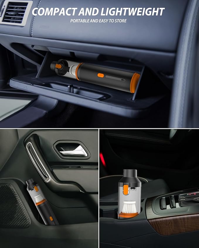 Car Vacuum 19000Pa Powerful Suction Cordless Handheld Vacuum Cleaner &amp Air Duster Portable Hand Held Mini Vacuum Rechargeable for Car Home &amp Office