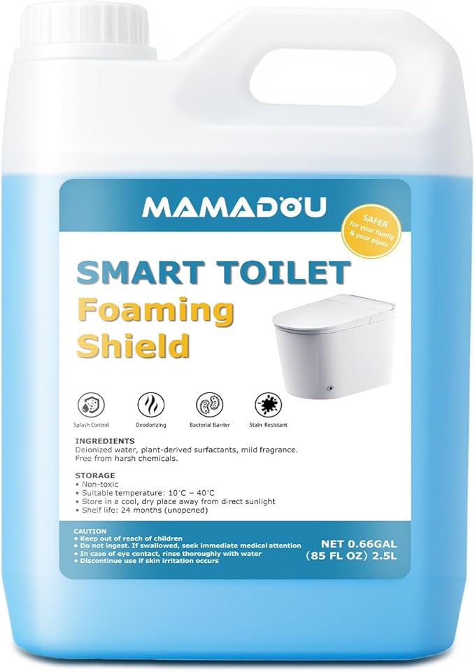 MAMADOU 2.5 Liters Commercial Smart Toilet Foam Agent Cleaner Powerful Stain-Resistant Anti-Splash Toilet Bowl Foaming Shield Liquid Large Capacity Cleaning Fresh Comfortable Bathroom