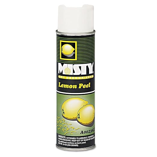 Misty Handheld Air Deodorizer Lemon Peel Aerosol 12/Carton