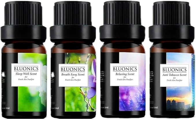 Bluonics Fresh Aire 3 Pack Water Air Washer Air Revitalizer &amp Freshener with 4 Fragrance Bottles 7-Color LED Night Light &amp White Noise Feature