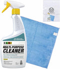 CLR PRO Multi-Surface Cleaner Removes Soil and Grime Lemon Scent 32 Fl Oz bundled with Microfiber Cloth