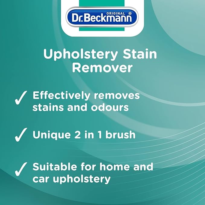 Dr. Beckmann Upholstery Stain Remover Liquid 400Ml|Removes Even Stubborn Stains And Odours From Sofa Couch Car Seats Office Chairs Mattresses &amp More|With Applicator Brush|Sofa Cleaner