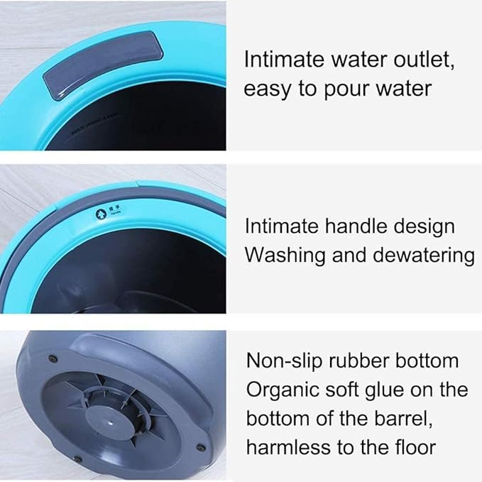 Home Spin Mop Bucket with Wringer System Cleaner Dry and Wet Handsfree Floor Cleaning
