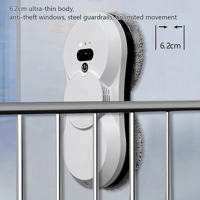 Window Cleaning Robot Window Robot Vacuum Cleaner 2800Pa Strong Suction Smart Window Cleaning Robot Remote Control Cleaning for Interior/Exterior Windows Mirror Door