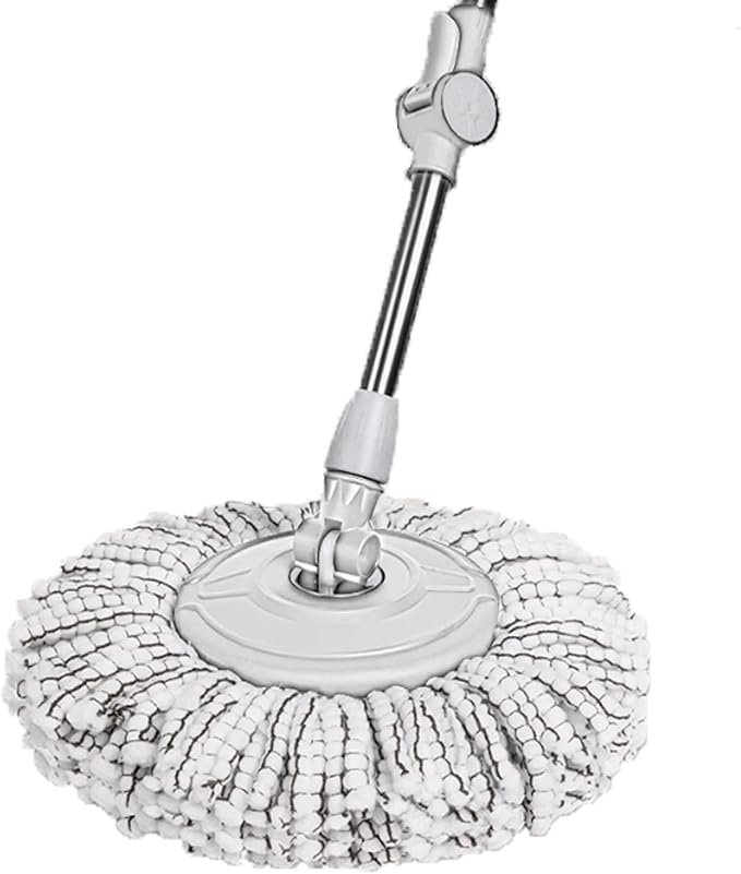 mop Mop for Floor Cleaning Long Handled Microfiber Floor Mop Automatic Spin Drying 2 mop Heads for Kitchen Restaurant Bathroom 1.25m mops