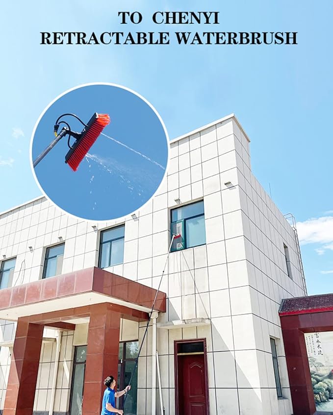 3.6-10.8m Window Cleaning Telescopic Pole Water Fed Kit Extendable Window Cleaning Brush Equipment Long for Roof Cleaner Glass Outdoor Solar Panel (7.2M)