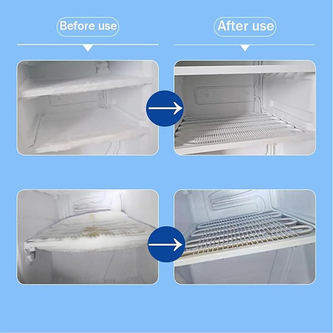 High Effective Refrigerator Defrosting Agent Defrosting Spray for Fridge Freezer 9.87 Oz - Efficiently Fast Removes Ice Refrigerator Cleaning Defrost Spray for Cleaning Inside (2)