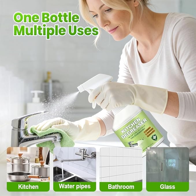 Hard Water Stain Remover Shower Glass Cleaner Soap Scum Remover Reduces Buildup Calcium Limescale and soap scum Shower Cleaner for Shower Glass Toilet Tub Sink (2pcs)