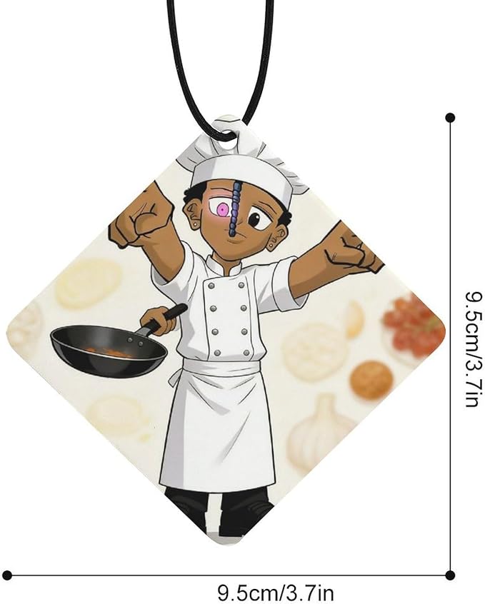 5PCS Car Air Freshener Hanging Personalized Double Sided Young Chef Car Fresheners Long Lasting New Cars Scents Cute Automotive Freshies for Closets Drawers (tea)