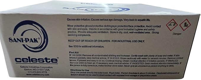 Celeste - Sani-pak Aircraft Toilet Deodorant - 8 Gram - Case 80 by Celeste