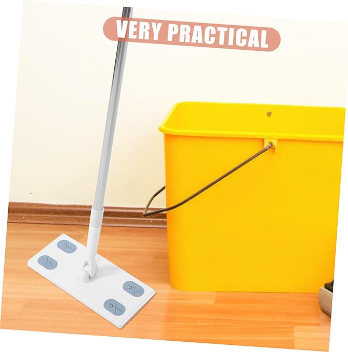 SAFIGLE Detachable Flat Dust Mop Microfiber Cloth Refill No Wash Household Cleaning Mop Long Handle for Effortless Floor Cleaning for Home Use