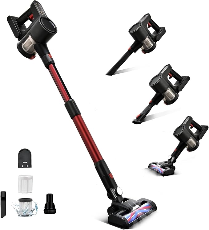 Cordless Vacuum Cleaner Rechargeable Lightweight Handheld Vacuum Portable Stick Vacuum for Home Pet Hair Carpet and Car Cleaning(GR Pro)