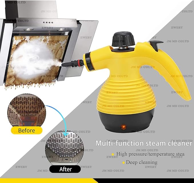Steam Cleaner Multipurpose Handheld Pressurized Steam Cleaner Portable 360cleaning for Kitchen Bathroom Windows Auto Floors