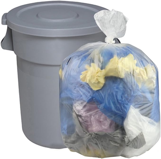 Cand 30 Gallon Clear Large Trash Bags 70 Counts