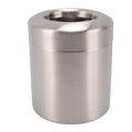 Stainless Steel Trash Bin Trash Cans Metal Garbage Can Modern Round Wastebasket for Bathroom Bedroom Kitchen or Office