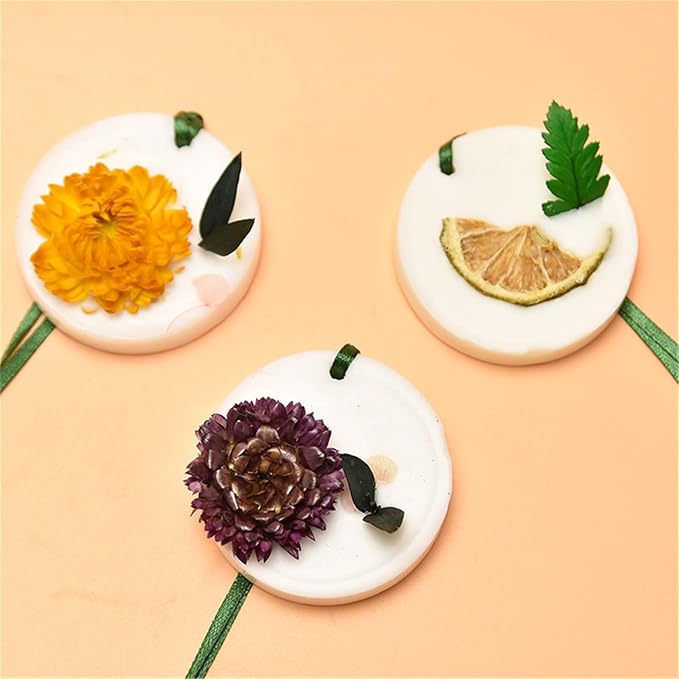Wardrobe Aromatherapy Wax Tablet Hangable Wardrobe Shoe Cabinet LastingPlant Extracts for Home Office ﻿(6pc-Amber)