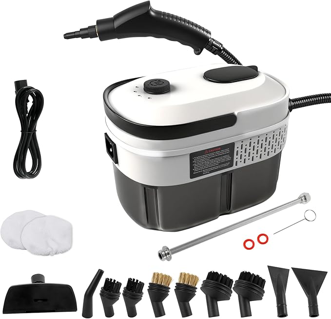 Handheld Steam Cleaner 2500W High Pressure Steam Cleaner Fast Heat-Up 3 Steam Levels 1400ml Large Capacity for Home Car Grease Grout Tile