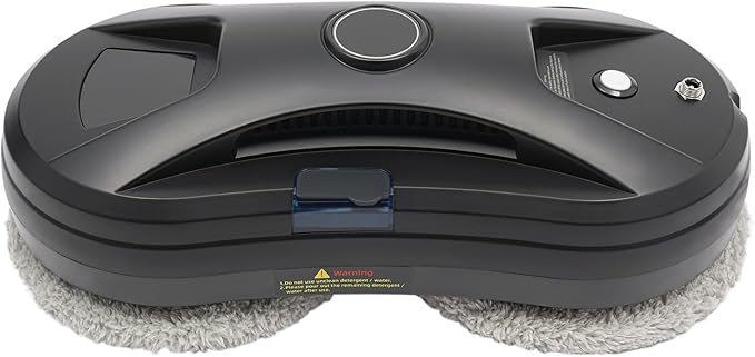 Window Cleaning Robot with Dual Water SprayWindow Cleaning Machine Smart Glass Cleaning Machine Smart Window Cleaner (Black)