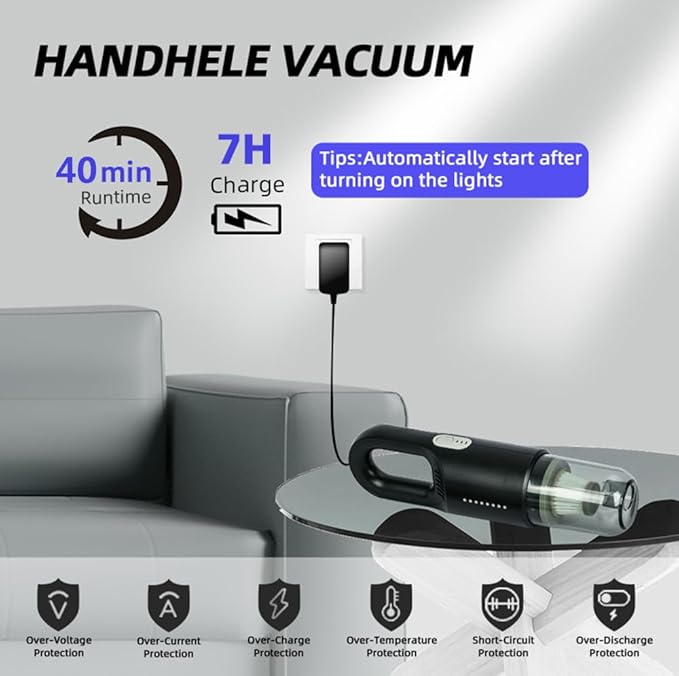 Cordless Stick Vacuum Cleaner and Mop All in One 18000Pa Suction Cordless Wet Dry Vacuum Cleaner with Water Tank Household Upright Vacuum Cleaner and Mop Combo for Hard Floor Pet Hairs (White)