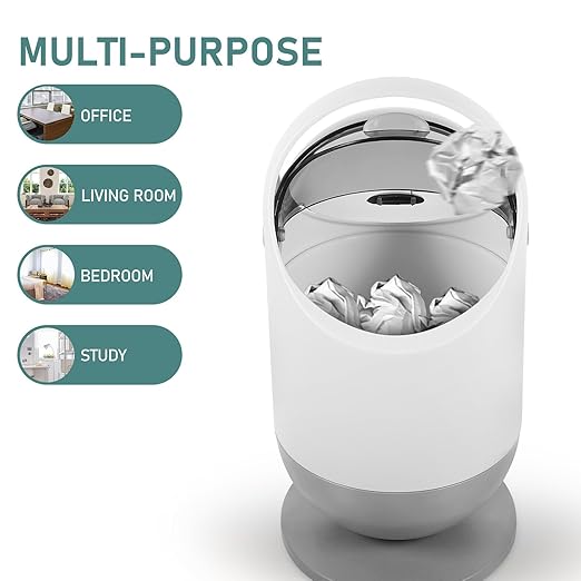 BESPORTBLE Mini Desktop Trash Can with Lid Small Countertop Garbage Bin for Office and Living Compact Waste Basket with Odor-Controlling Cover Stylish Tiny Tabletop Container for Small Item