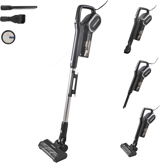 Farberware Classic Stick Vacuum Cleaner Powerful Suction and Lighted Motor Brush for Carpet and Hard Floors Converts to Handheld Vacuum for Pet Hair