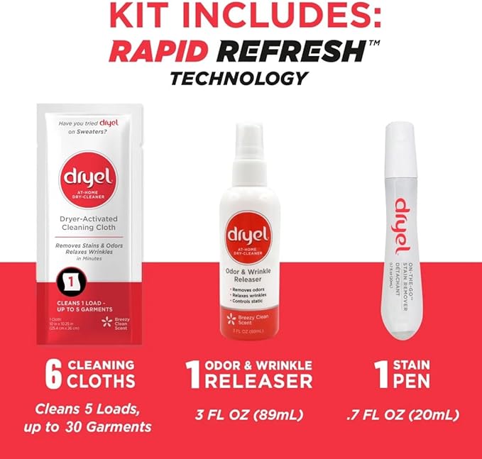 Dryel At-Home Dry Cleaning Starter Kit  Breeze Clean Scent 1 kit