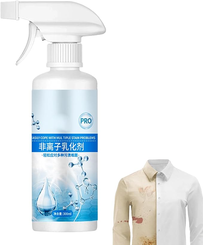 300ml Stain Treater Spray Laundry Stain Remover Clothing Cleaner Spray Powerful Stains Remover For Grease Oil &amp Underarm Stains On Fabrics Fits Cotton Linen &amp Synthetic Clothes